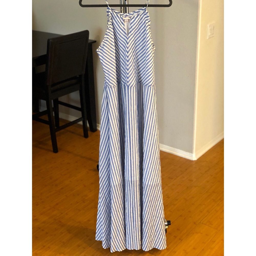 Merona Striped Halter Maxi Dress